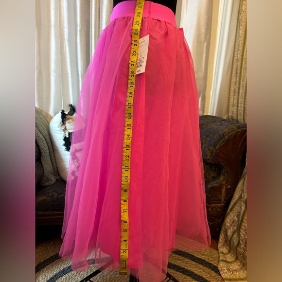 Women's Tulle Midi A-Line Skirt - A New Day™ Pink S - Picture 4 of 4